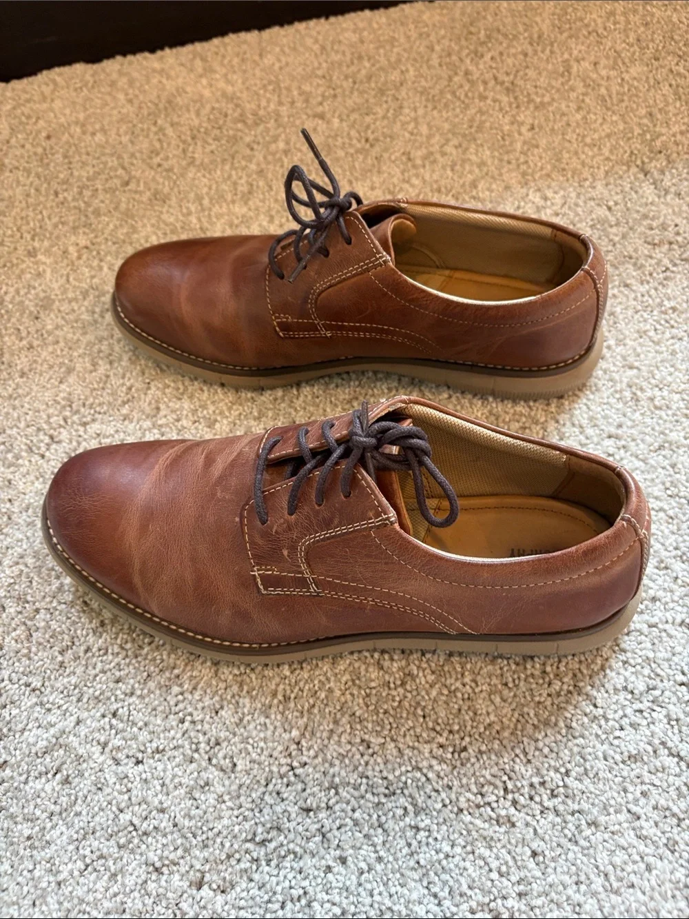 Johnston & Murphy Brown Leather Derby Shoes